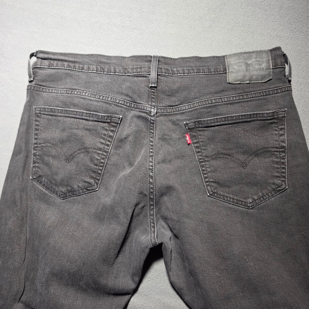 Levis 569 Loose Straight Jeans Mens 36x30 Faded Black Denim Pants - Picture 4 of 8